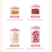 7pcs Pink Airtight Food Container Set