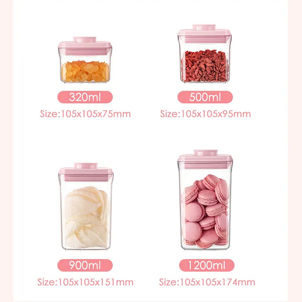 5pcs Pink Airtight Food Container Set