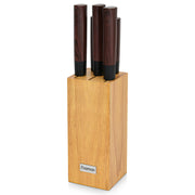5pcs Knives with Squarish Wooden Stand Set