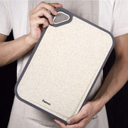 Plastic Cutting Board with Side Handle - Wheat, 29*20cm