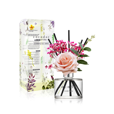 Rose Flower Reed Diffuser 200ml - Lovely Peony