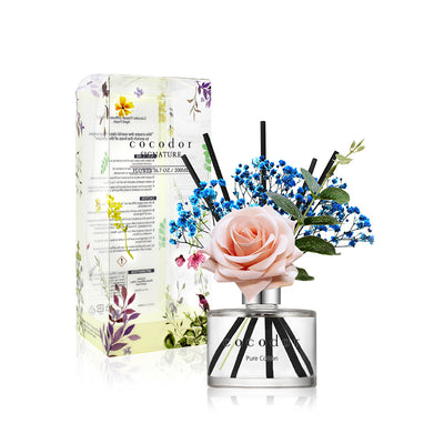 Rose Flower Reed Diffuser 200ml - Pure Cotton