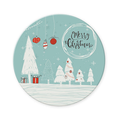Diatomite Coaster - Snowy Christmas