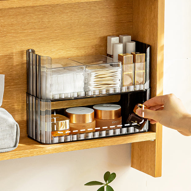 Stackable Cosmetic Organizer - Transparent Grey
