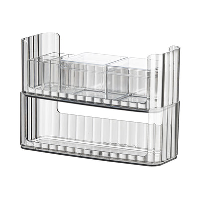 Stackable Cosmetic Organizer - Transparent Grey