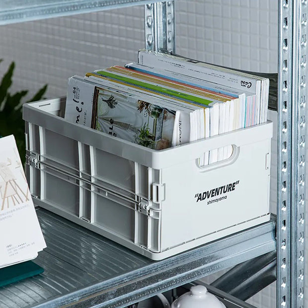Foldable Stackable Storage Box - Cement Grey