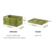 Foldable Stackable Storage Box - Olive Green