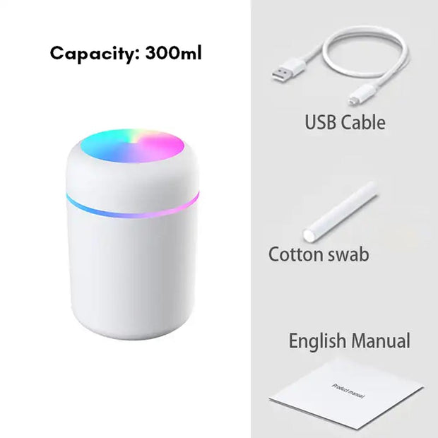 Colorful Mini Humidifier - 300ml