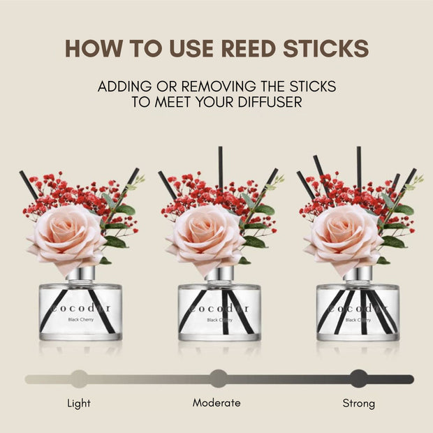 Rose Flower Reed Diffuser 200ml - Refreshing Air
