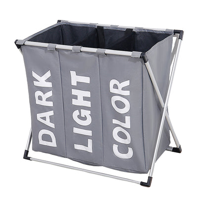 Grey Oxford 3 Compartments Laundry Rack