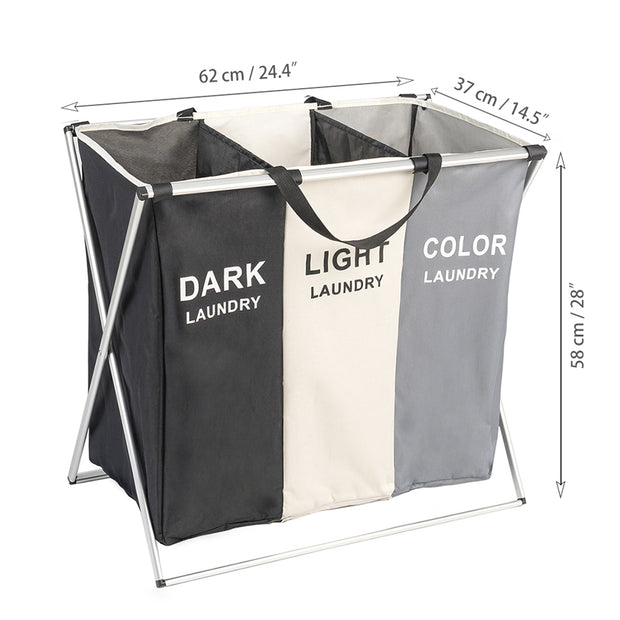 3 Compartments Laundry Rack Size