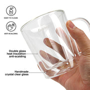 Borgia 2pcs Double Wall Glass Cup - 320ml