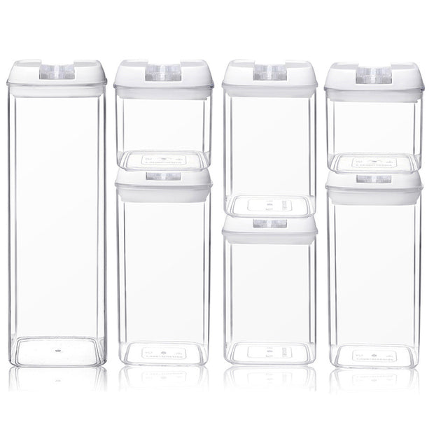 7pcs Stackable Airtight Food Container - White