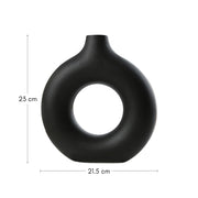 Black Ceramic Vase - Large