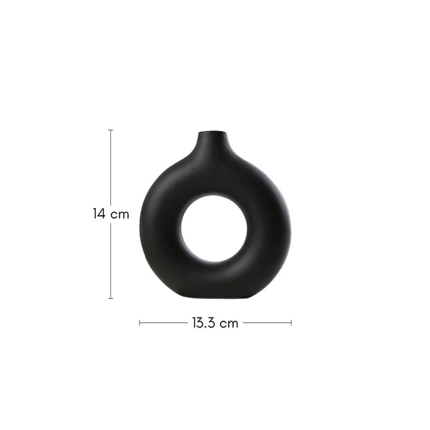 Black Ceramic Vase - Small
