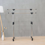 Stainless Steel Double Rod Clothes Rack Display