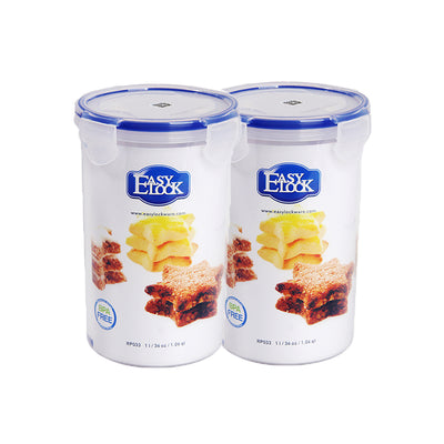 Tall Plastic Food Container - 1000ml x 2pcs