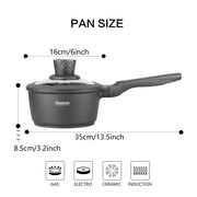 Prestige 16cm Sauce Pan with Lid - 1.4L