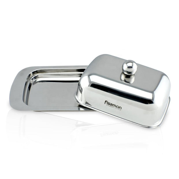 Butter Dish with Stainless Steel Cover Lid