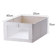 Foldable Fabric Storage Box with Clear Window - Large