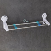 Suction Double Towel Bar with 2 Hooks