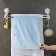 Suction Double Towel Bar with 2 Hooks