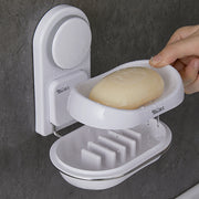 Suction Soap Bar Dish Holder with Drainer