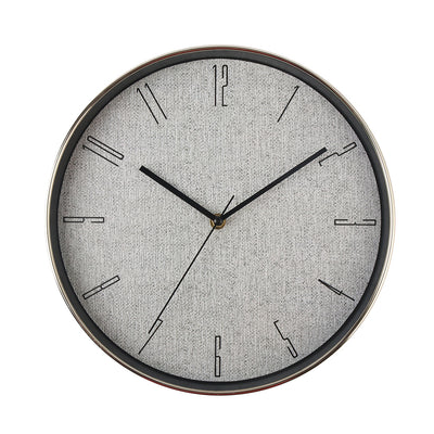 Grey Fabric Wall Clock (12inch)