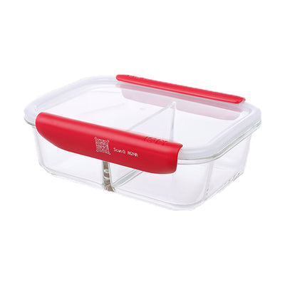 Smart Track 2 Compartments Glass Food Container - 1450ml