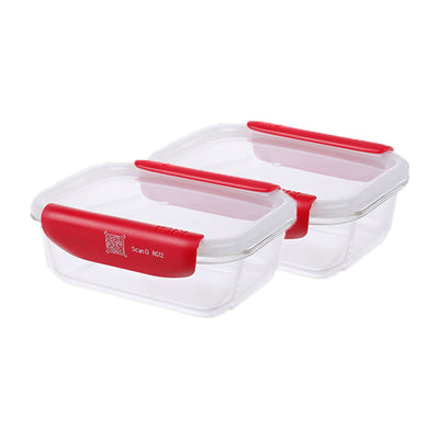 Smart Track Glass Food Container 640ml x 2pcs
