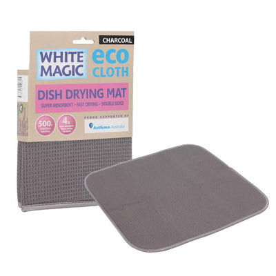 White Magic Dish Drying Mat - Charcoal