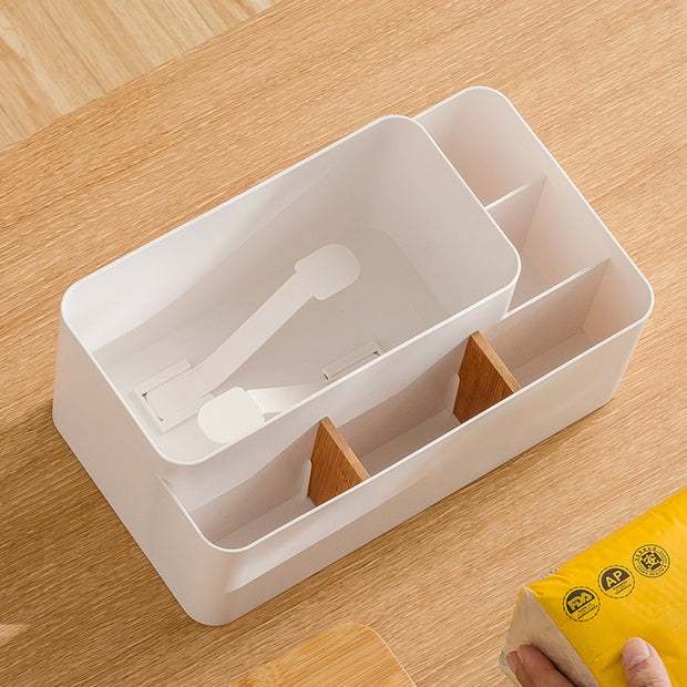 Multifunctional Tissue Box with Bamboo Lid