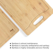 Rectangle Bamboo Cutting Board with Handle, Medium - 38*27cm