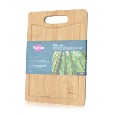 Rectangle Bamboo Cutting Board with Handle, Small - 33*23cm