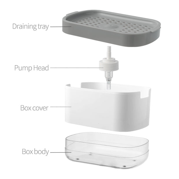 Sponge Soap Dispenser - White