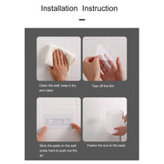 White Toilet Paper Holder (Stick On) Installation