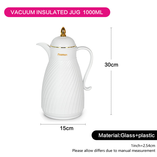 Vintage 1000ml Vacuum Insulated Jug - White