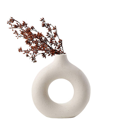 White Ceramic Vase - Medium