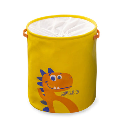 Yellow Little Dino Laundry Basket with Top Netting