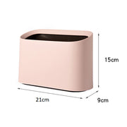 Pink Mini Table Top Waste Bin Size