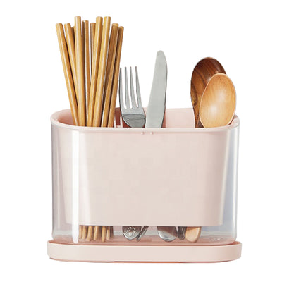 3 Compartments Utensil Holder - Pink