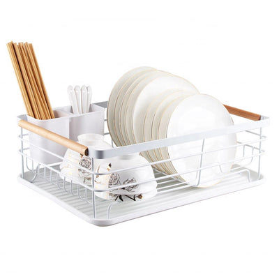 Single Layer Dish Rack Organizer - White