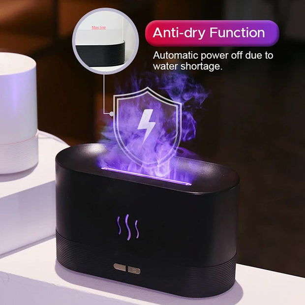 Flame Light Aroma Diffuser - Black