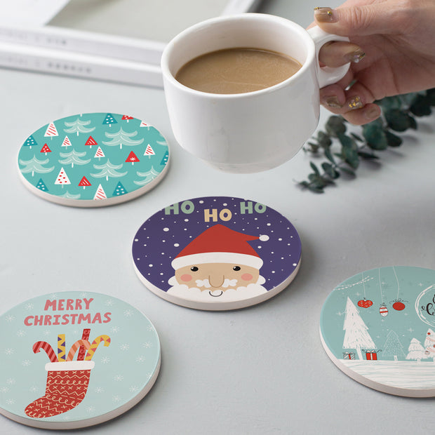 Diatomite Coaster - Mint Pattern