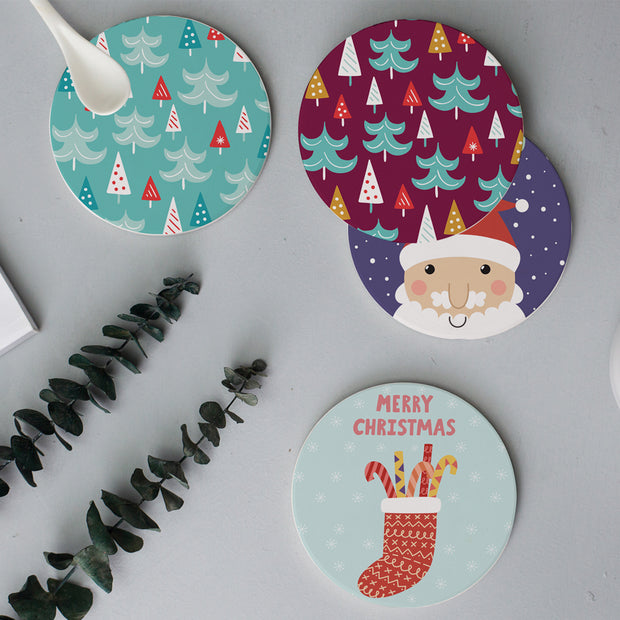 Diatomite Coaster - Mint Pattern
