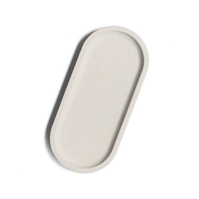 Oval Diatomite Tray - Light Grey