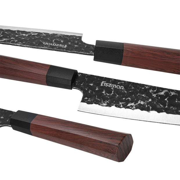 5pcs Knives with Squarish Wooden Stand Set
