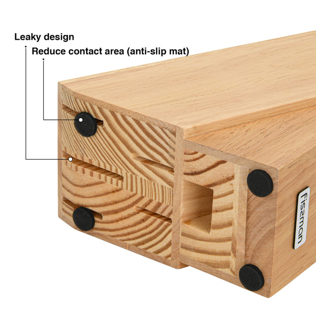 5pcs Knives & Scissor with Wooden Stand Set
