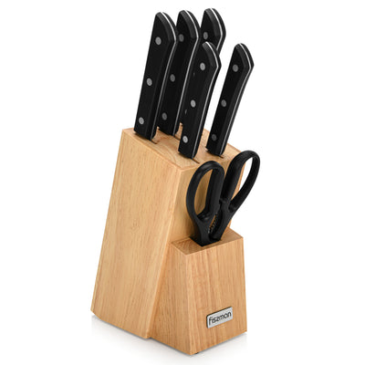 5pcs Knives & Scissor with Wooden Stand Set