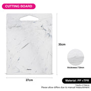 Plastic Cutting Board with Top Handle - Marble, 35*27cm